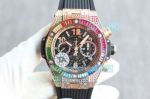 Swiss Replica Hublot Big Bang Unico Rainbow King Watch Rose Gold Case